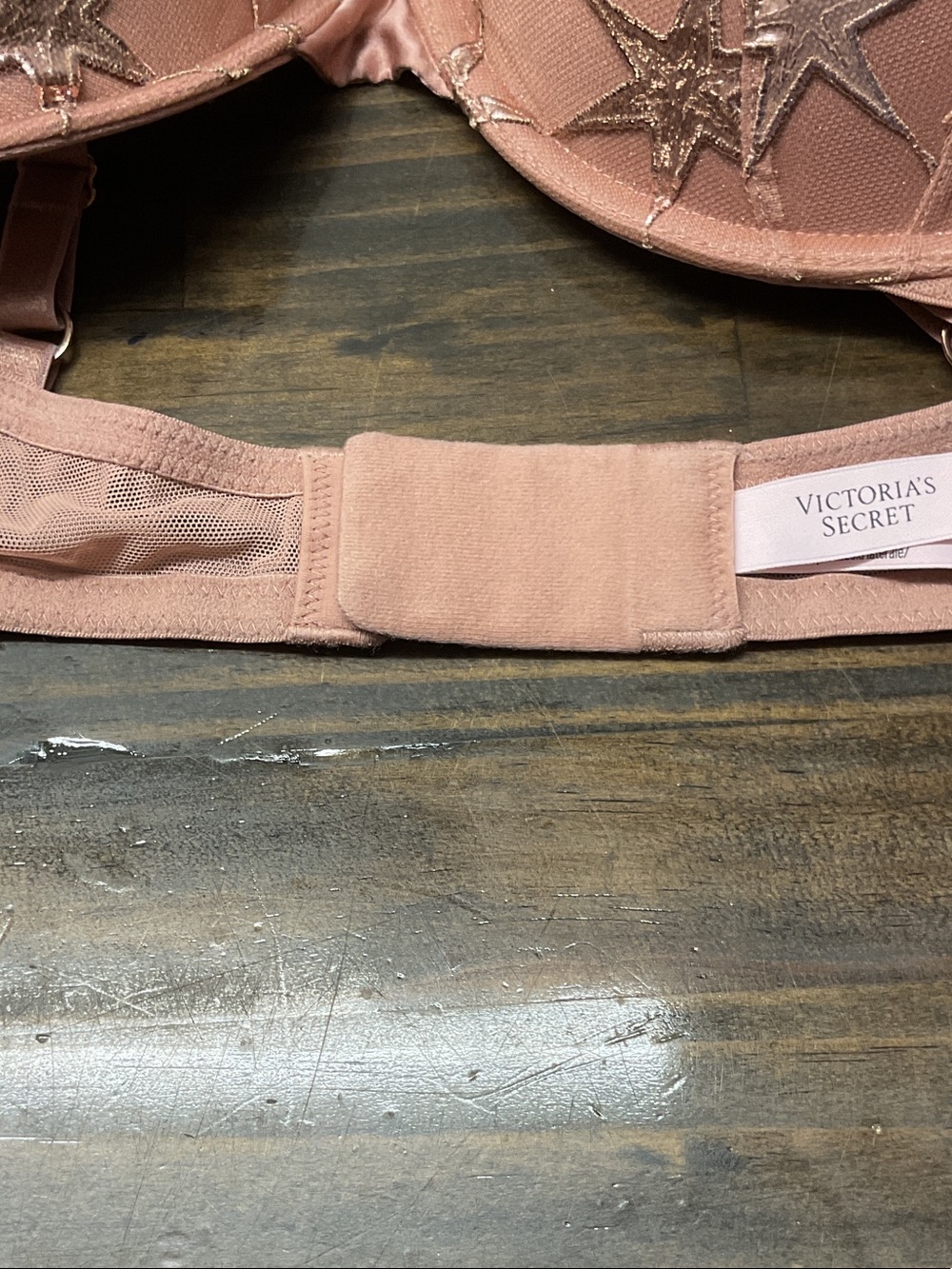 Victoria Secret Very Sexy Stardust Embroidery PushUp Bra Underwire Rose Gold 38C - Picture 8 of 10
